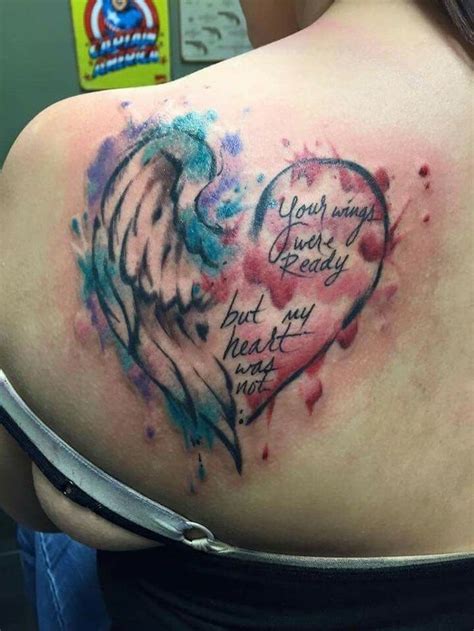 1001 + ideas for a beautiful and meaningful angel wings tattoo | Remembrance tattoos, Baby ...