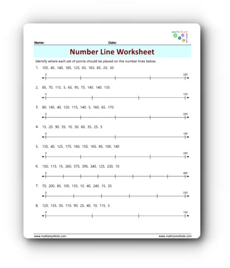 Number Line Worksheets - Worksheets Library