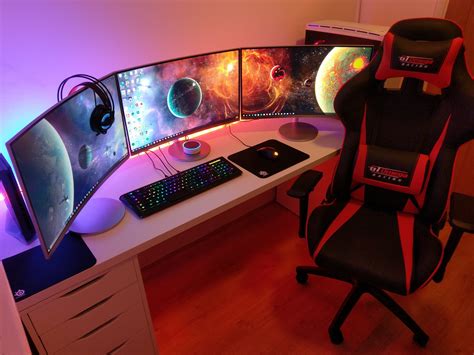 New 3x Curved Monitor Setup : r/gaming