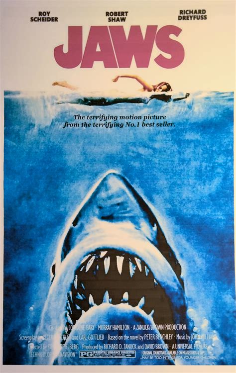 JAWS Movie Poster Laminated Print - Etsy