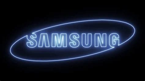 Samsung Logo With Neon Lights | Stock Video | Pond5