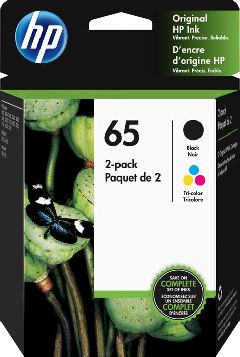 Questions and Answers: HP 65 2-pack Standard Capacity Ink Cartridges Black/Tri-color T0A36AN#140 ...