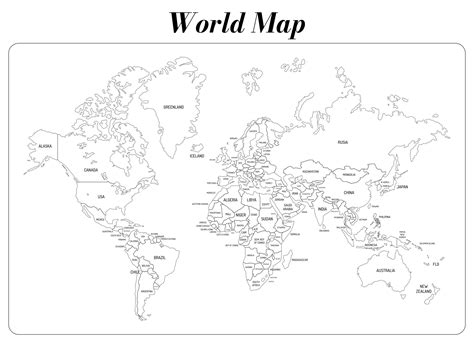 Printable Labeled World Map Printable Maps Labeled World Map | The Best Porn Website