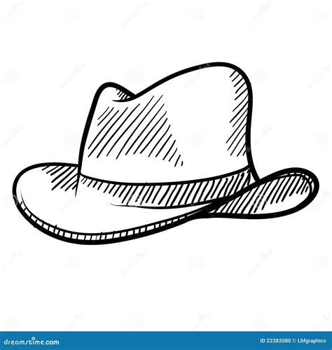 Cowboy Hat Sketch Stock Photo - Image: 22382080