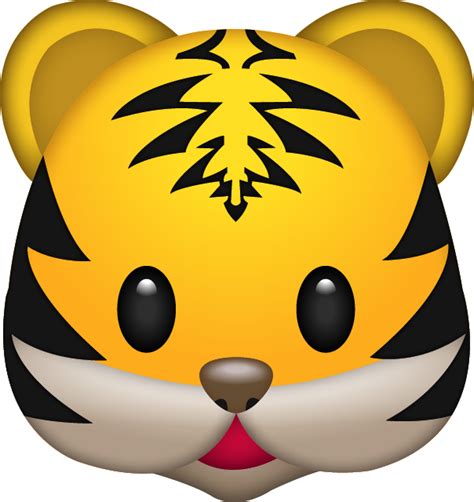 Download Tiger Emoji Image in PNG | Emoji Island