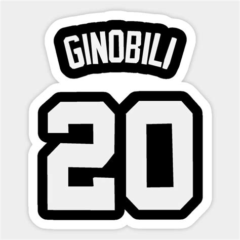 Manu Ginobili Jersey - San Antonio Spurs - Nba - Sticker | TeePublic