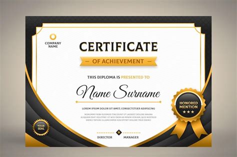 Free Vector | Flat certificate template