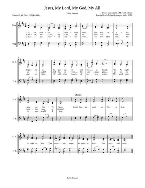 Jesus My Lord, My God, My All Sheet music for Piano, Soprano (Piano-Voice) | Musescore.com