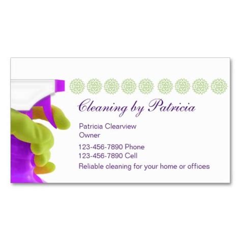 Housekeeping Cleaning Logos For Business Cards