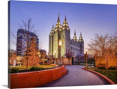 Salt Lake Temple, Christmas at Temple Square, Salt Lake City, Utah Wall Art, Canvas Prints ...