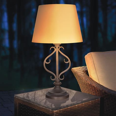 The Solar Powered Patio Table Lamp - Hammacher Schlemmer