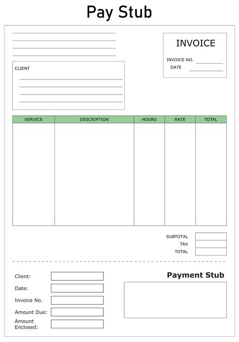 Blank Paycheck Stubs - 10 Free PDF Printables | Printablee