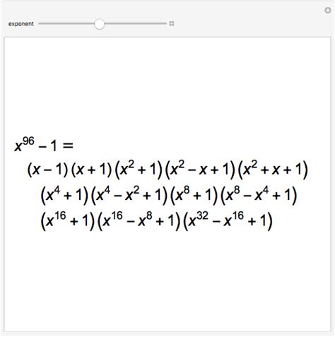 Factoring Binomials - Wolfram Demonstrations Project