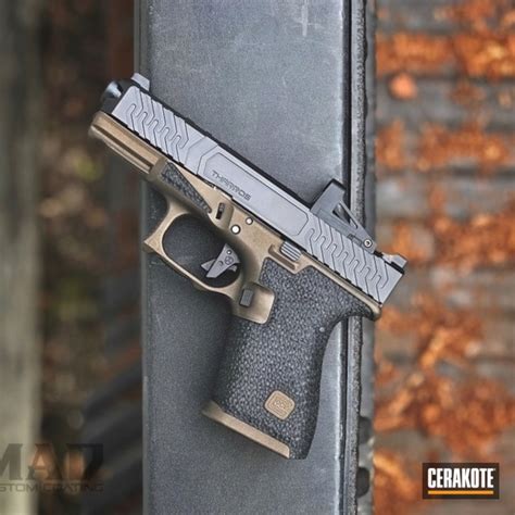 Custom Glock 19 with Cerakote Graphite Black and Midnight Bronze by David Teves | Cerakote