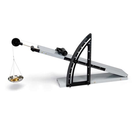 DELUXE INCLINED PLANE WITH ANGLE MEASURER (METAL BASE AND ADJUSTABLE PULLEY) - Mechanics ...