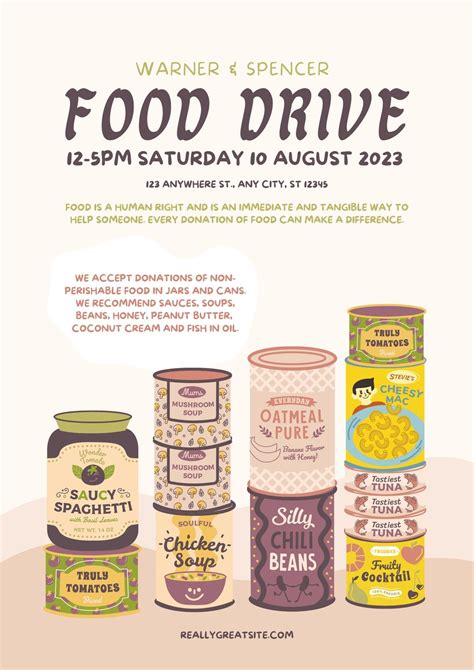 Food Drive Poster Ideas