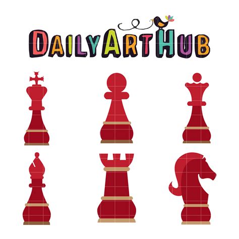 Elegant Chess Pieces Clip Art Set | Daily Art Hub - Free Clip Art Everyday