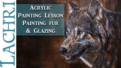 How to paint fur - Acrylic Wolf Painting Tutorial - Time Lapse Demo by Lachri - YouTube