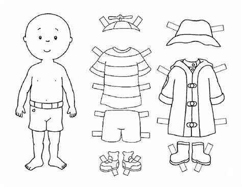 Paper Doll Template - Best Coloring Pages For Kids