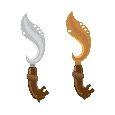 Kujang indonesian traditional weapon icon flat illustration vector 4599542 Vector Art at Vecteezy