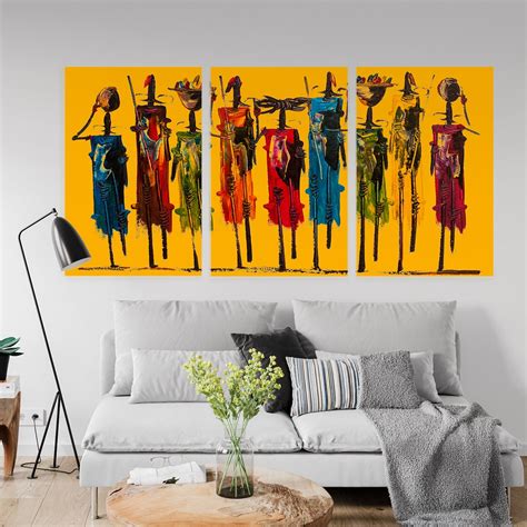 African Wall Art Tribe African wall art canvas with a | Etsy