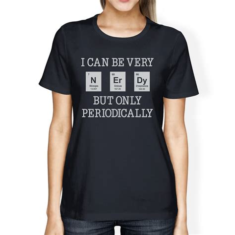 365 Printing - Nerdy Periodically Navy Funny Nerd Design Graphic T-Shirt For Women - Walmart.com ...