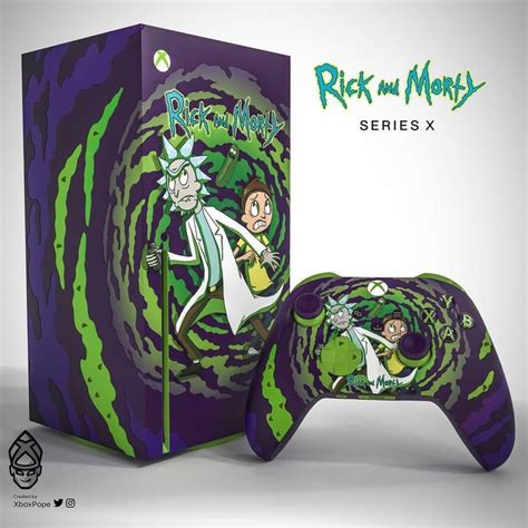 rick and morty xbox series s skin - redandyellowpainting