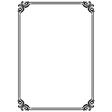 A4 Paper Border Hd Transparent, Simple Frame Black Border A4 Paper, Border, A4, Paper Clipart ...