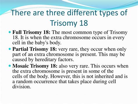 What Is Trisomy 18 Edwards Syndrome Types Of Trisomy 18