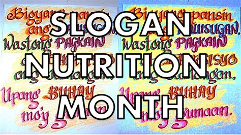 Slogan 2019 Nutrition Month Tagalog – Gambaran