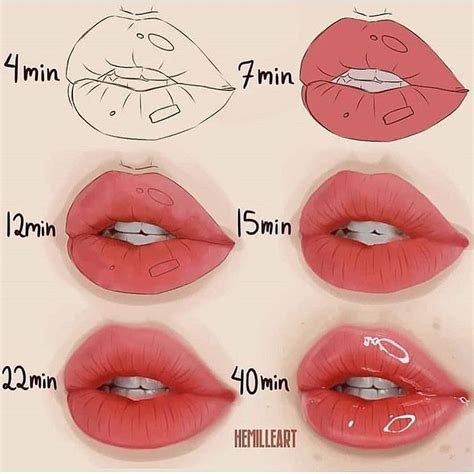 ART 2 EMOTION • on Instagram: “Digital lips step by step ! Credit to the amazing arrist ...