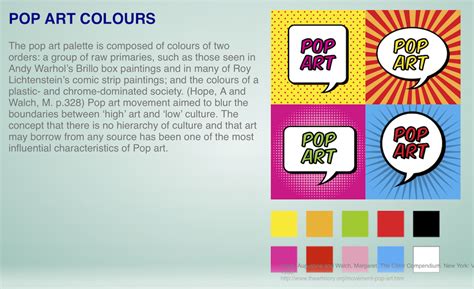 Pop Art Color Palettes