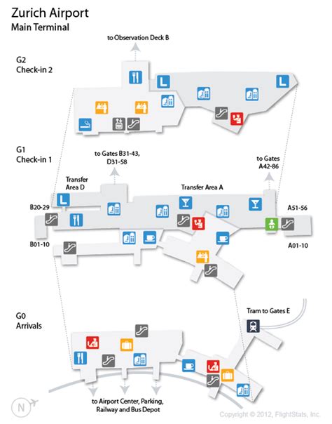 Zrh Zurich Airport Terminal Map Airport Airports