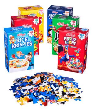 6-Pack Cereal Boxes Puzzles: Set of six cereal-themed puzzles.