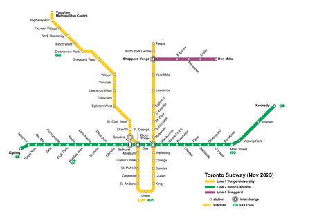 how the Toronto Subway map will look after November 2023. : r/toronto