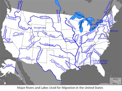 Map Of All The Rivers In The United States - Lynda Ronalda