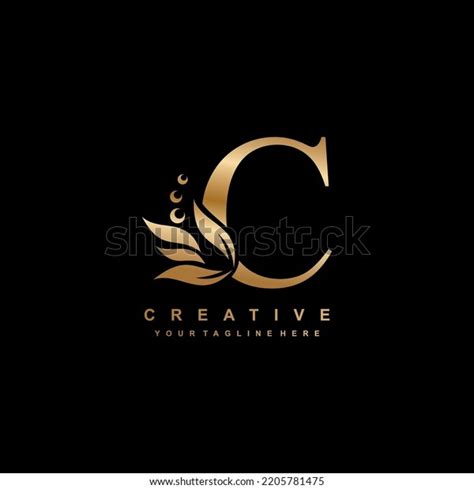 Gold Letter C Logo Design Flourish Stock Vector (Royalty Free) 2205781475 | Shutterstock