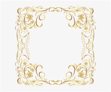 Deco Gold Border Frame Png Clip Art - Gold Borders And Frames - 599x600 PNG Download - PNGkit