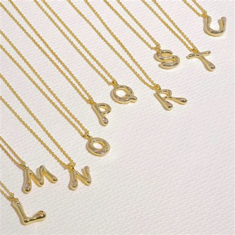 Alphabet Bubble Gold Necklace| Wanderlust + Co