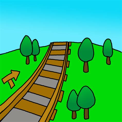 How to Draw Railroad Tracks - Step by Step Easy Drawing Guides - Drawing Howtos