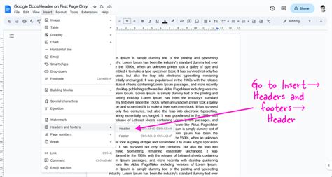 Google Docs Header on First Page Only (6 Easy Steps)