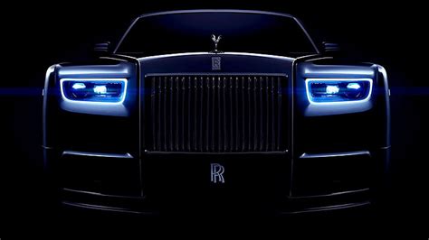 HD wallpaper: blue light, vehicle, dark, rolls royce, luxury car, rolls royce phantom ...