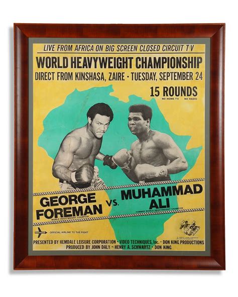 1974 Muhammad Ali vs. Goerge Foreman Large Fight Poster