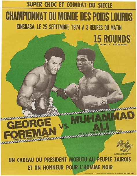 1974 Ali vs. Foreman "Rumble In The Jungle" Site Poster