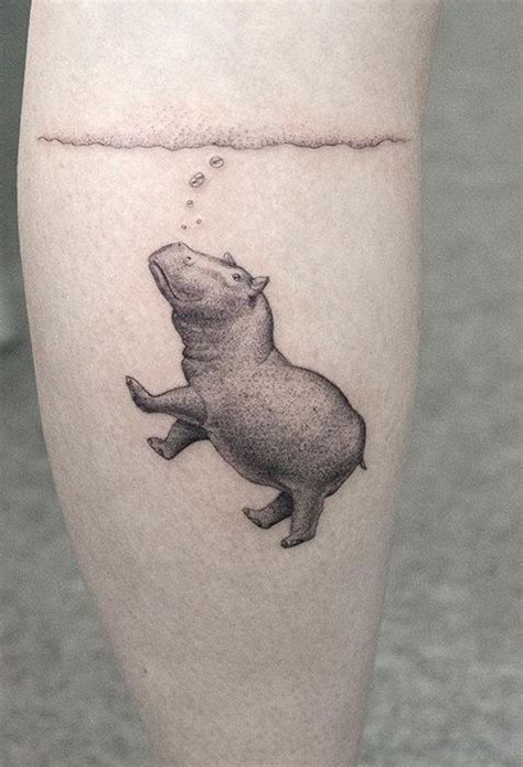 Sven Rayen hippo tattoo | Hippo tattoo, Ankle tattoo designs, Animal tattoos