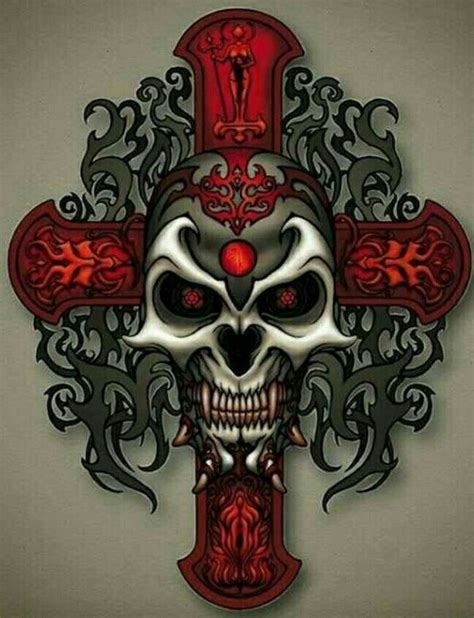 Vampire Skull/Cross Tatto Skull, Skull Pin, Grim Reaper Art, Totenkopf Tattoos, Cross Tattoo ...