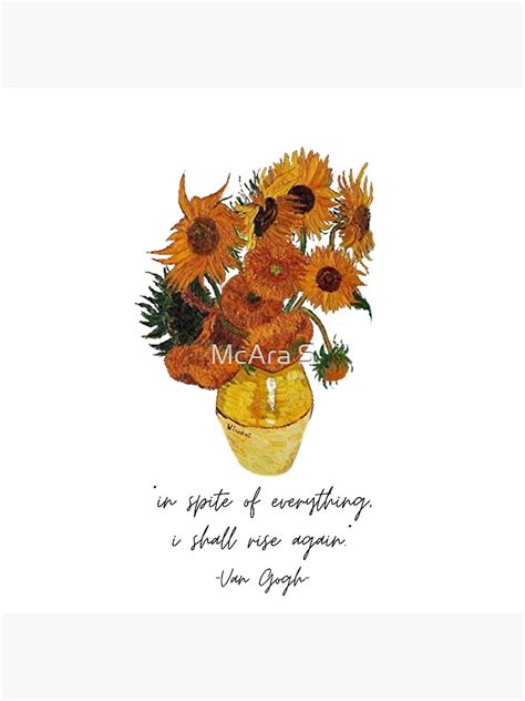 "Van Gogh Sunflower Quote" Poster for Sale by mcarasovis | Redbubble