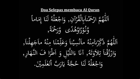 Doa Selepas Baca Quran Melayu : Quran Melayu With English Chinese And Hindi Audio Translation By ...