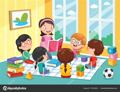 Vector Illustration Preschool Children — Stock Vector © yusufdemirci #197634636