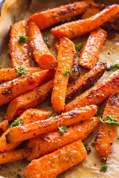 Roasted Garlic Parmesan Carrots | Easy Roasted Carrots Recipe